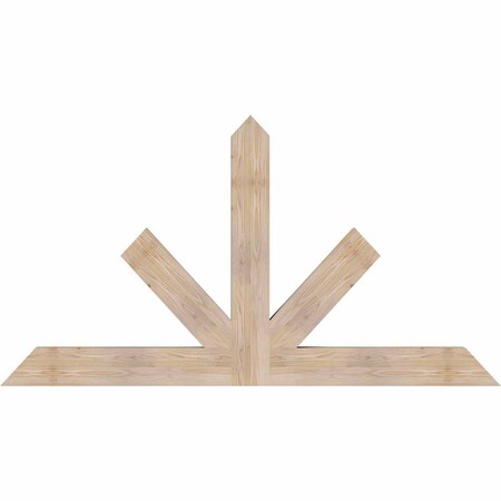 Ekena Millwork Saratoga Smooth Timber Gable Bracket, Douglas Fir, 72"W x 39"H x 3 1/2"D x 5 1/2"F, 13/12 Pitch GBW072X39X0406SAR00SDF